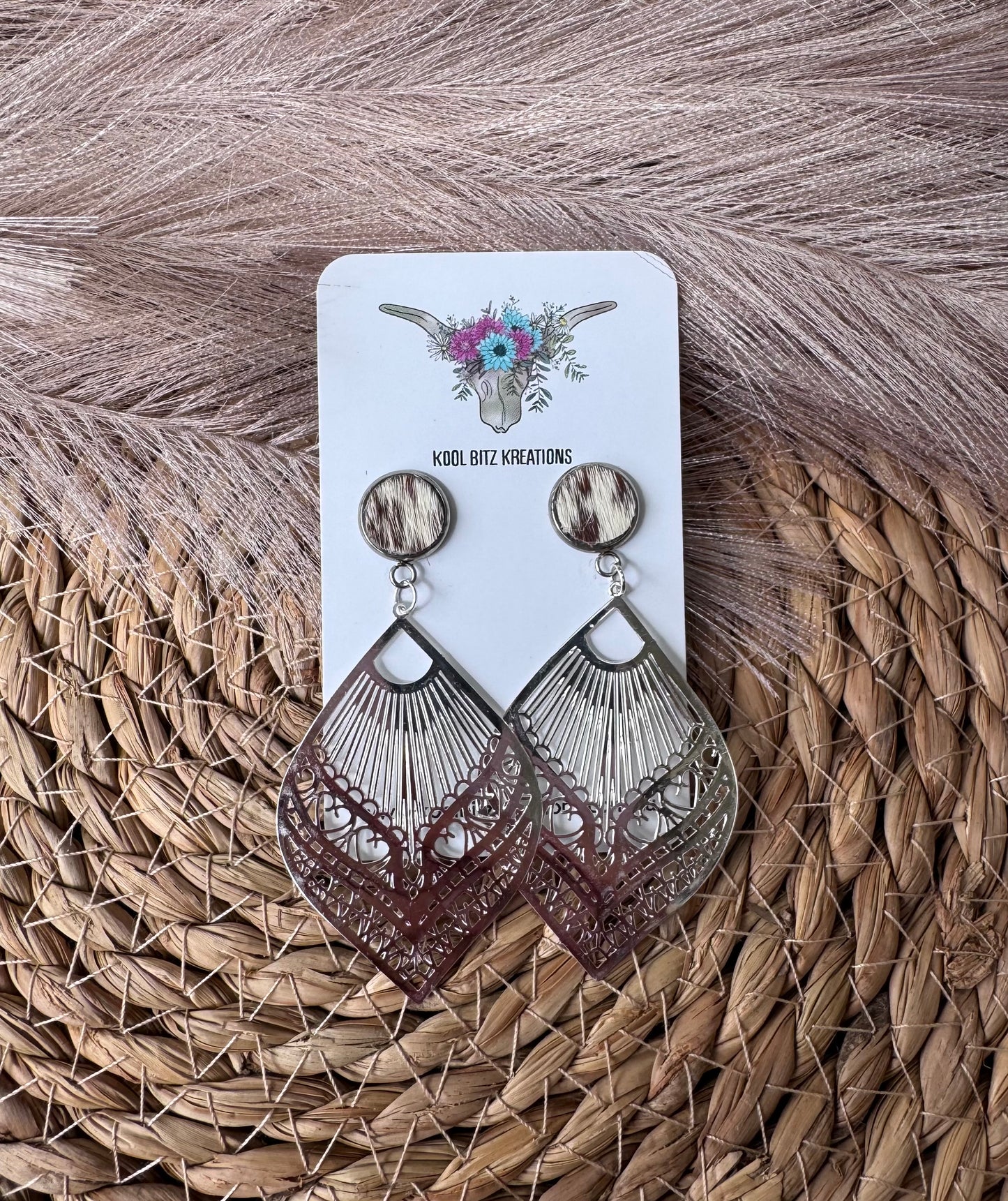 Silver Metal Statement Earring