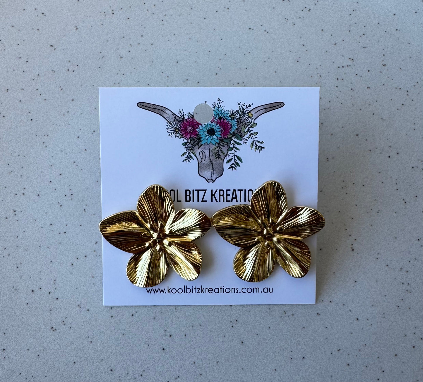 Gold Flower Stud