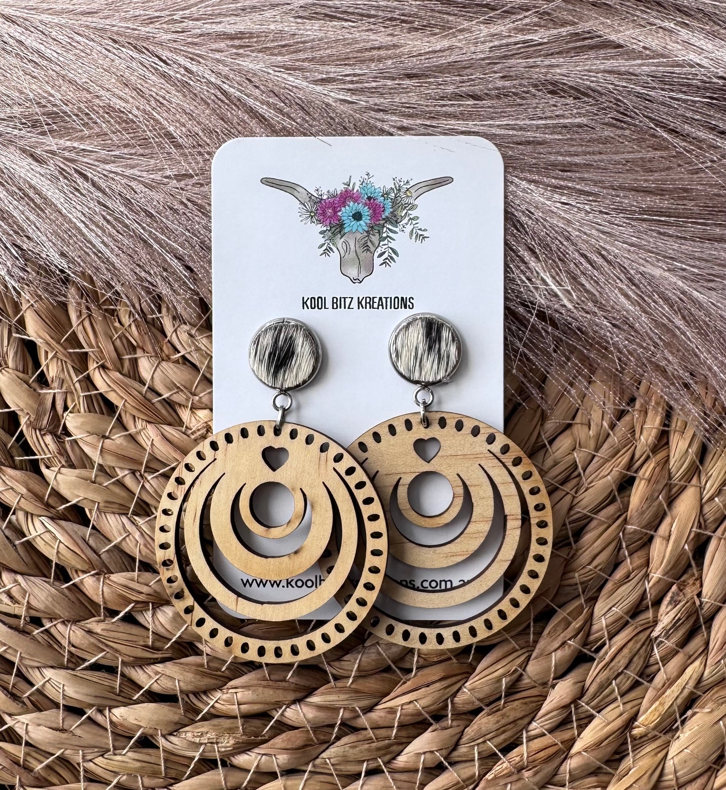 Wooden Statement Earring