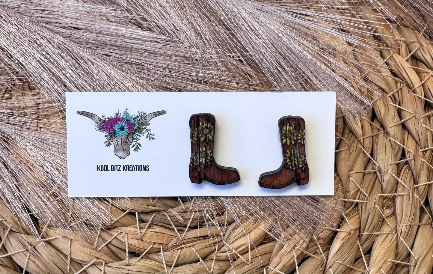 Dark Yellow Floral Boot Stud