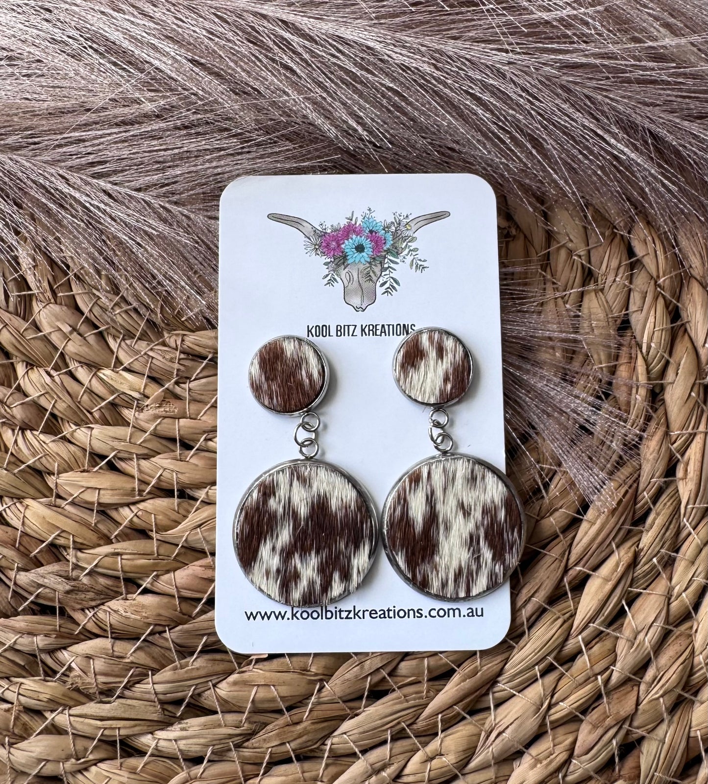 Cowhide Double Dangles