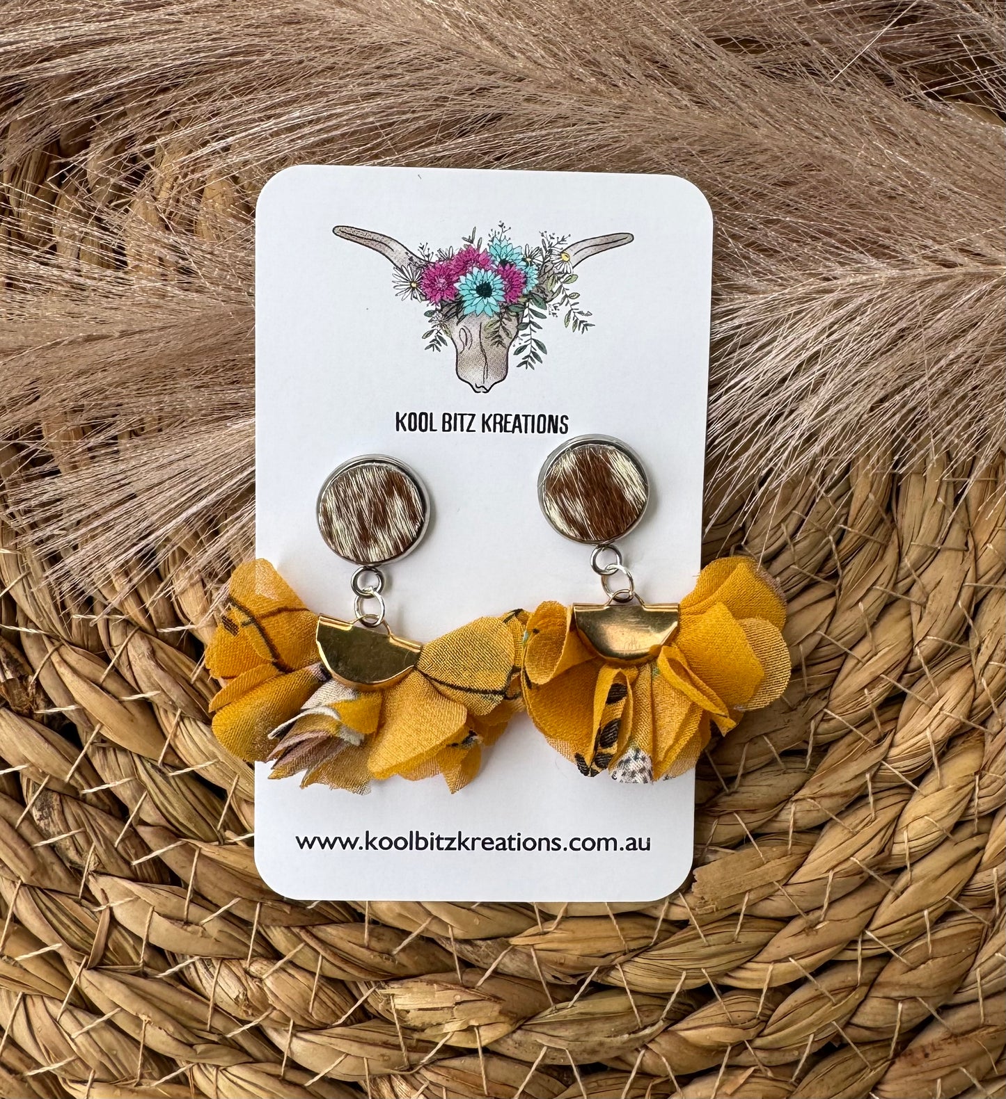 Ruffled Statement Earring