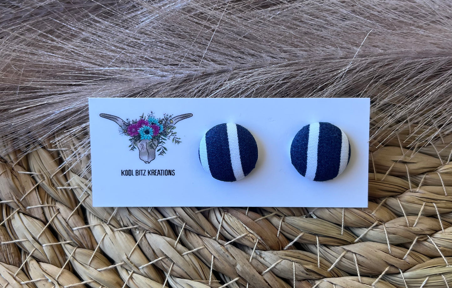 15mm Fabric Button Stud