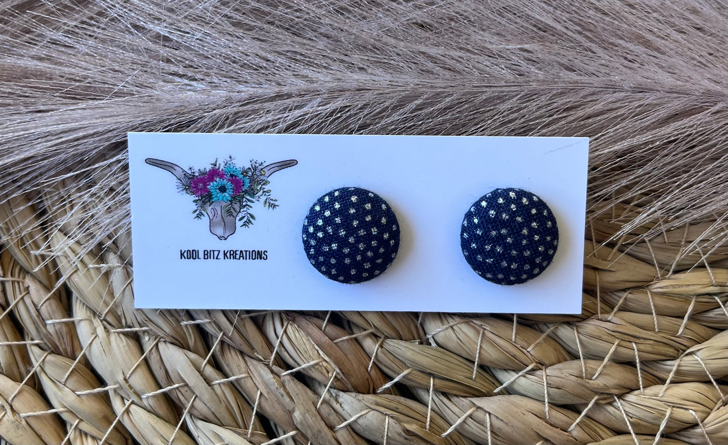 15mm Fabric Button Stud