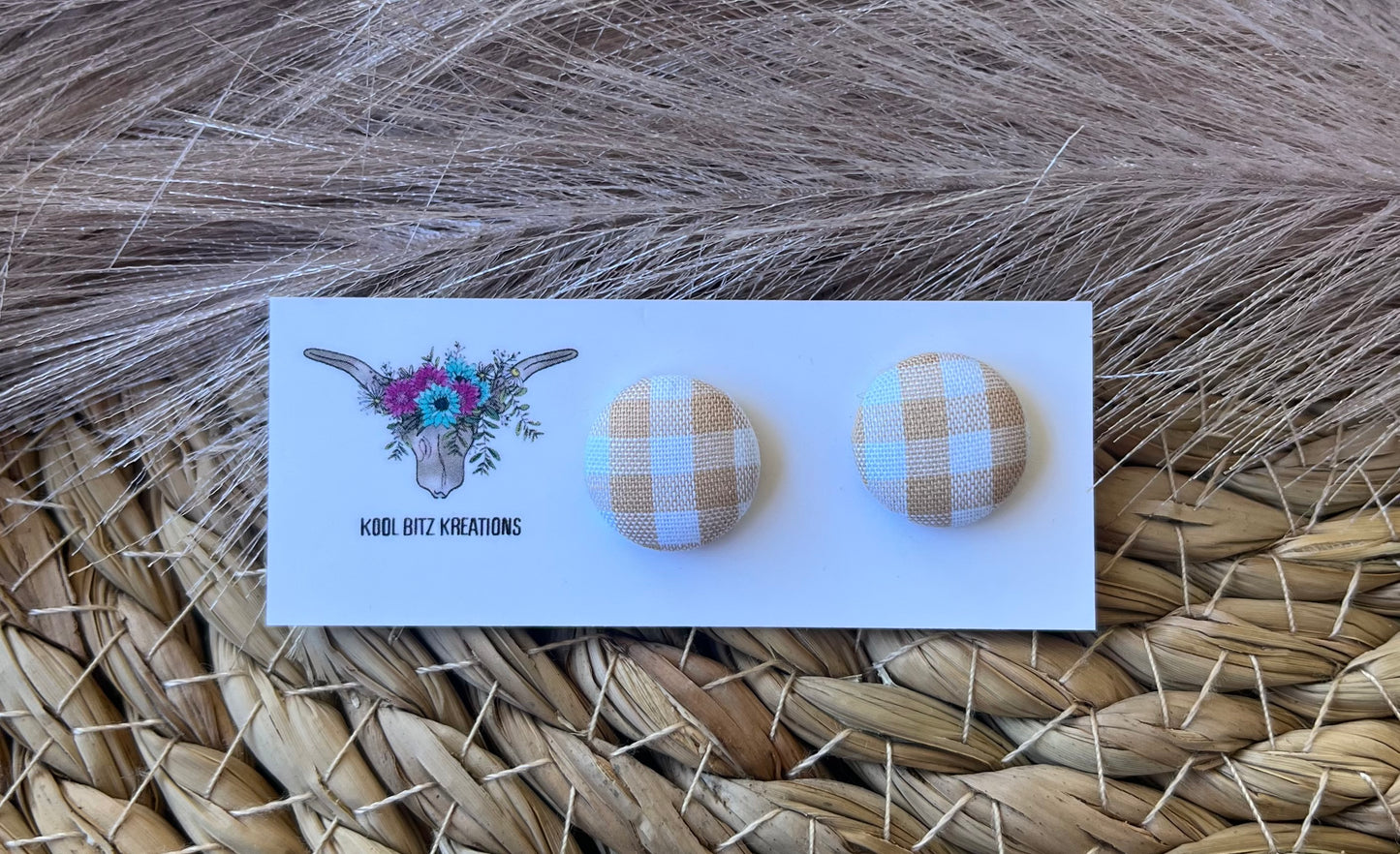 15mm Fabric Button Stud