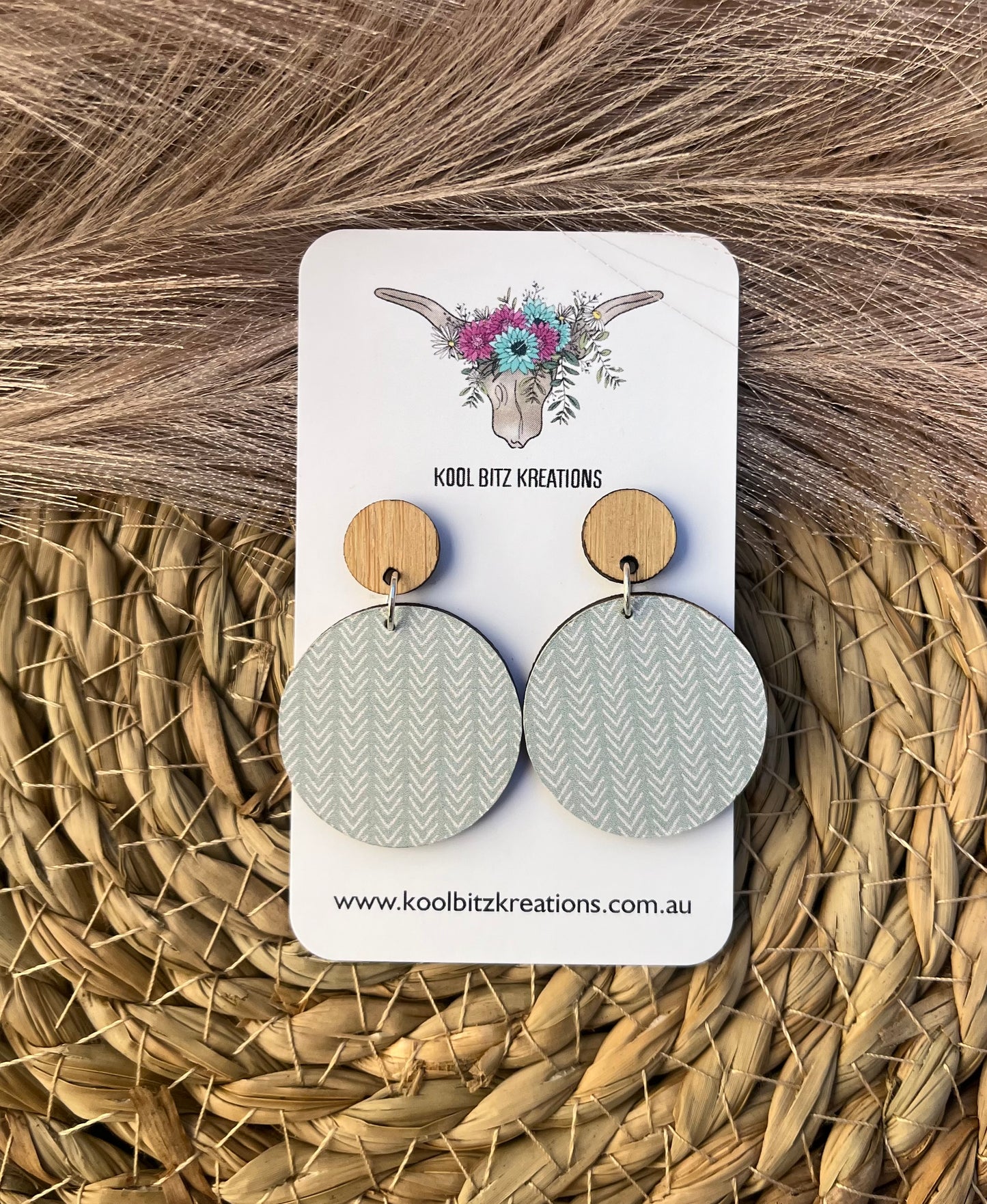 Paper & Wood Statement Earring