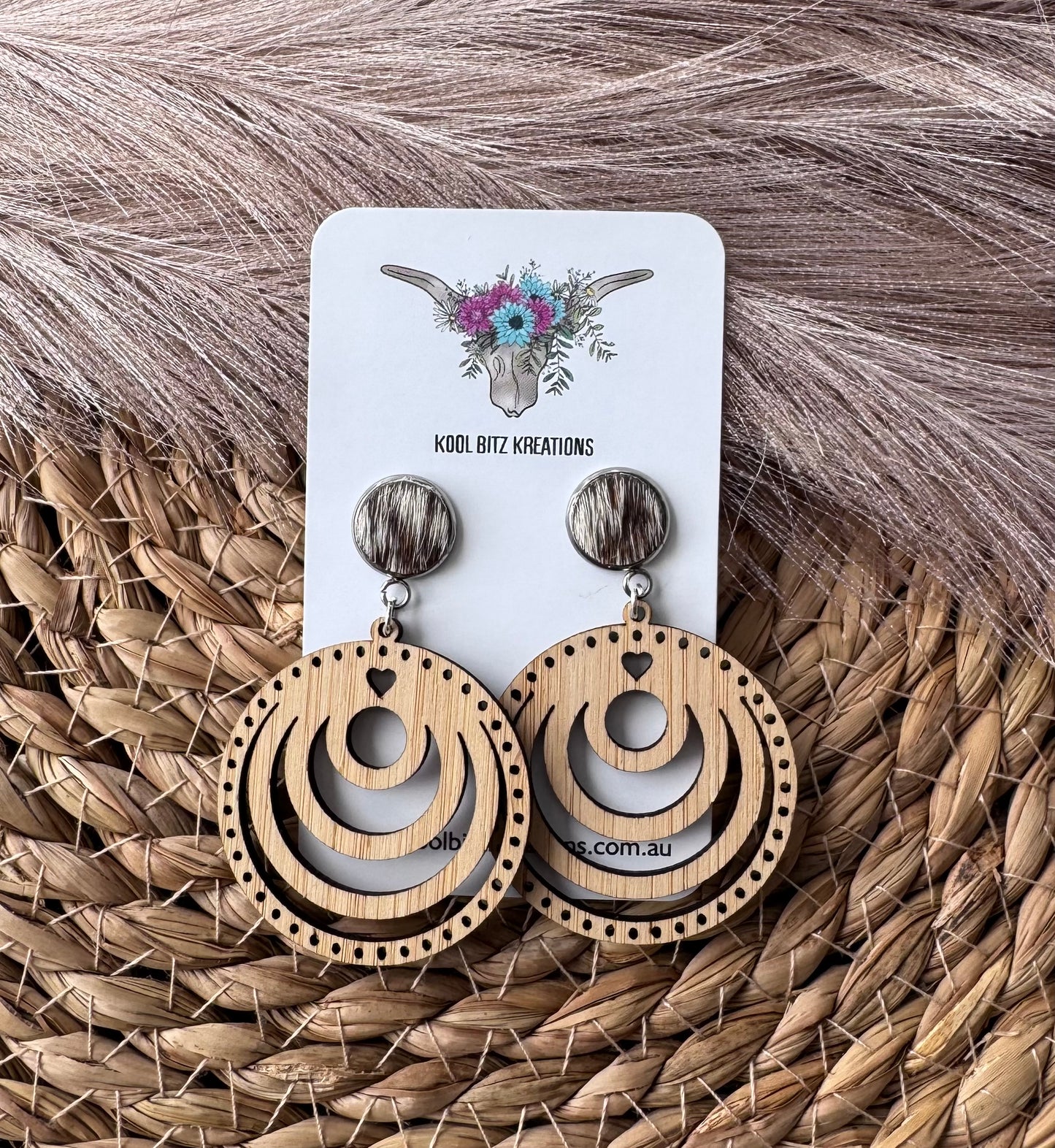 Wooden Statement Earring