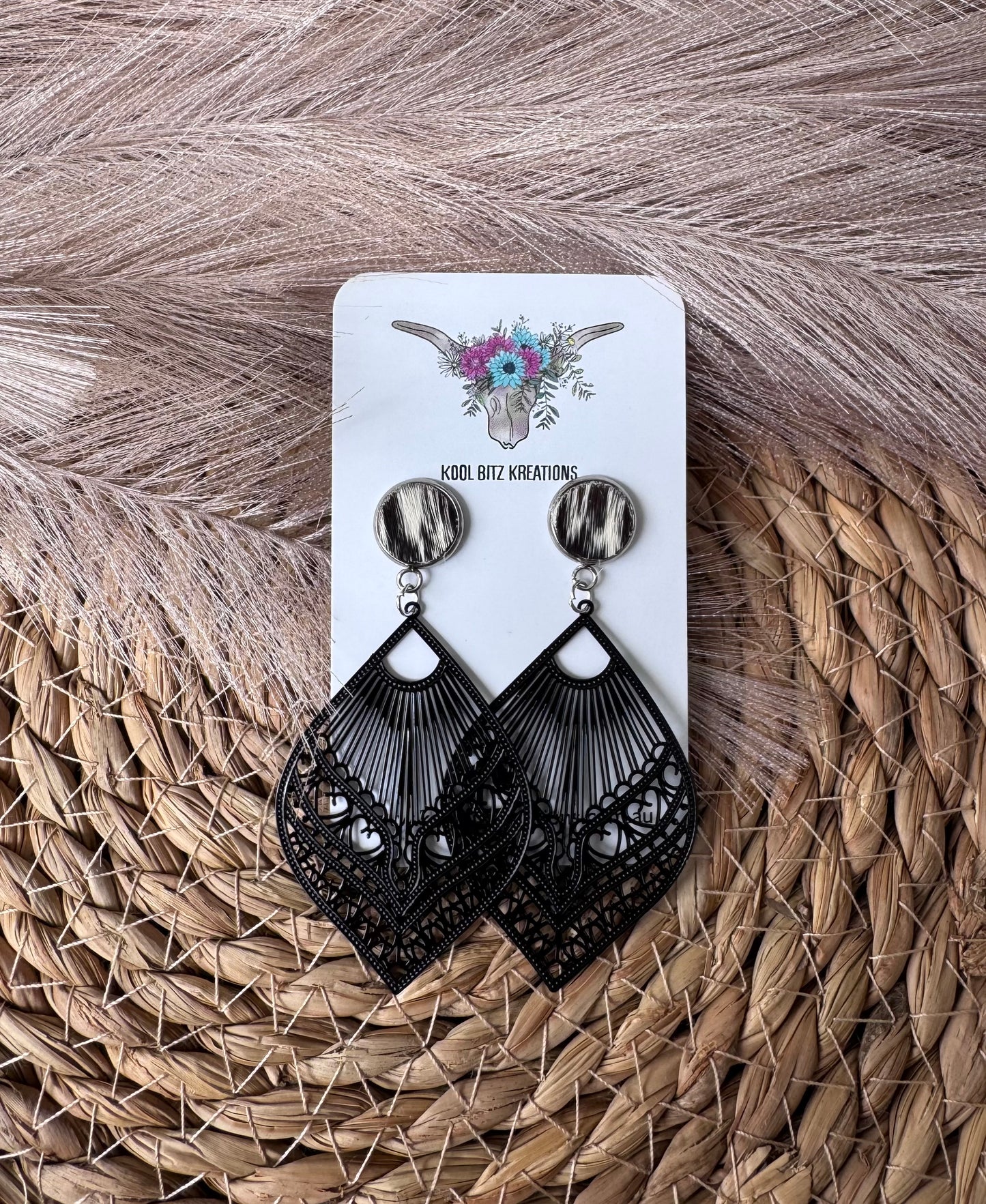 Black Metal Statement Earring