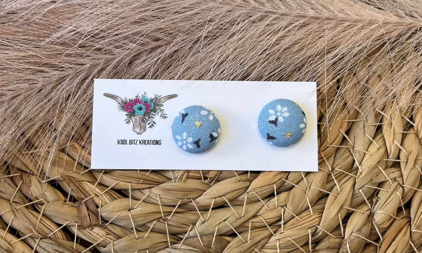 15mm Fabric Button Stud