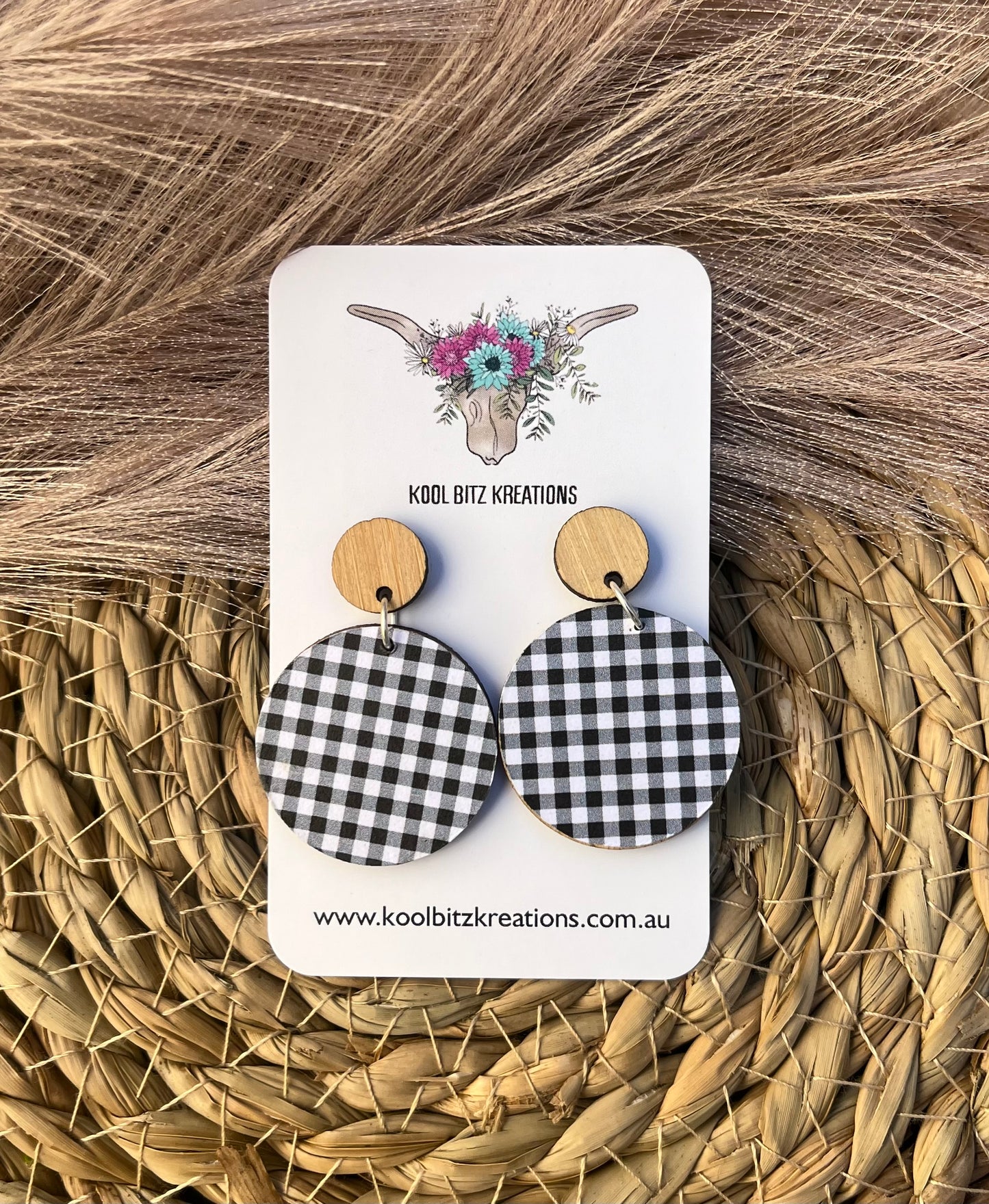 Paper & Wood Statement Earring