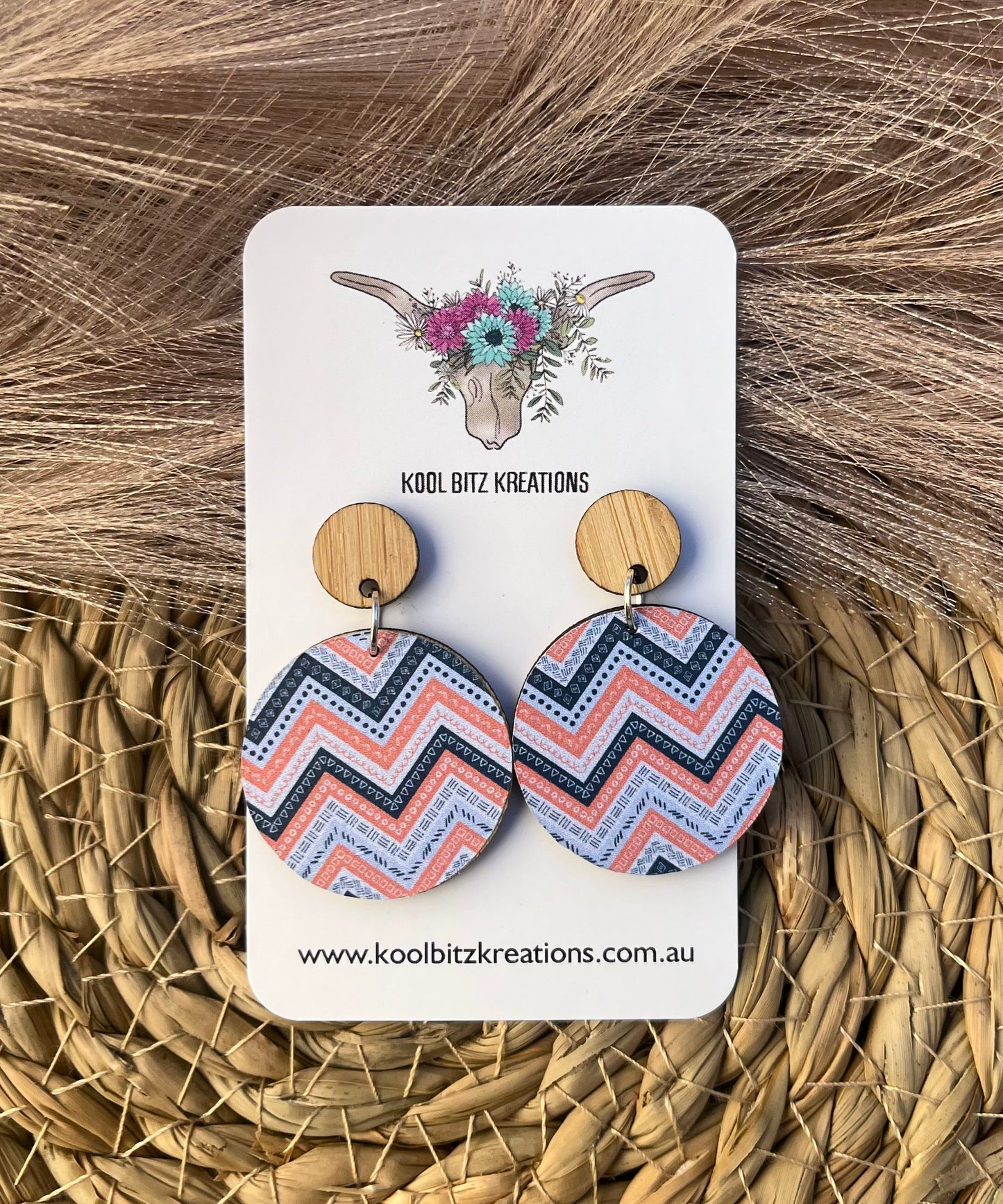 Paper & Wood Statement Earring