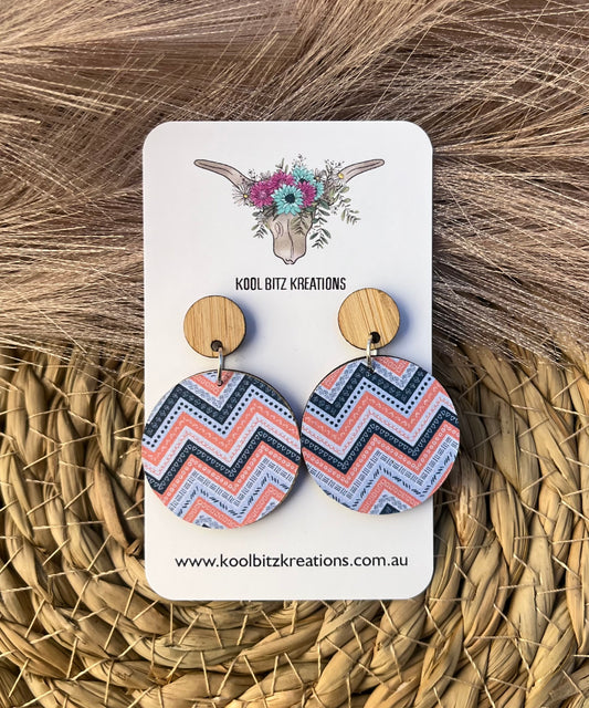 Paper & Wood Statement Earring