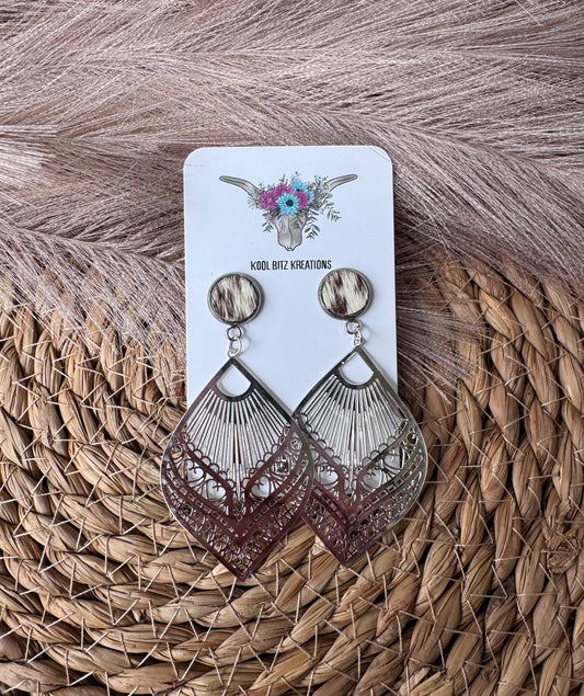 Silver Metal Statement Earring