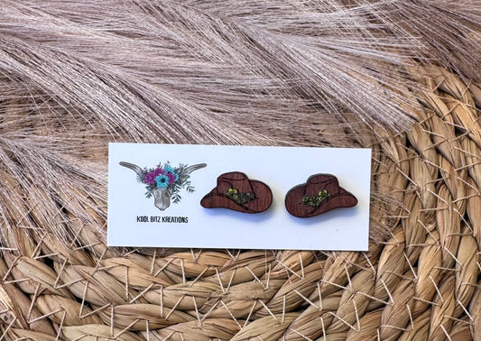 Dark Yellow Flower Cowboy Hat Stud