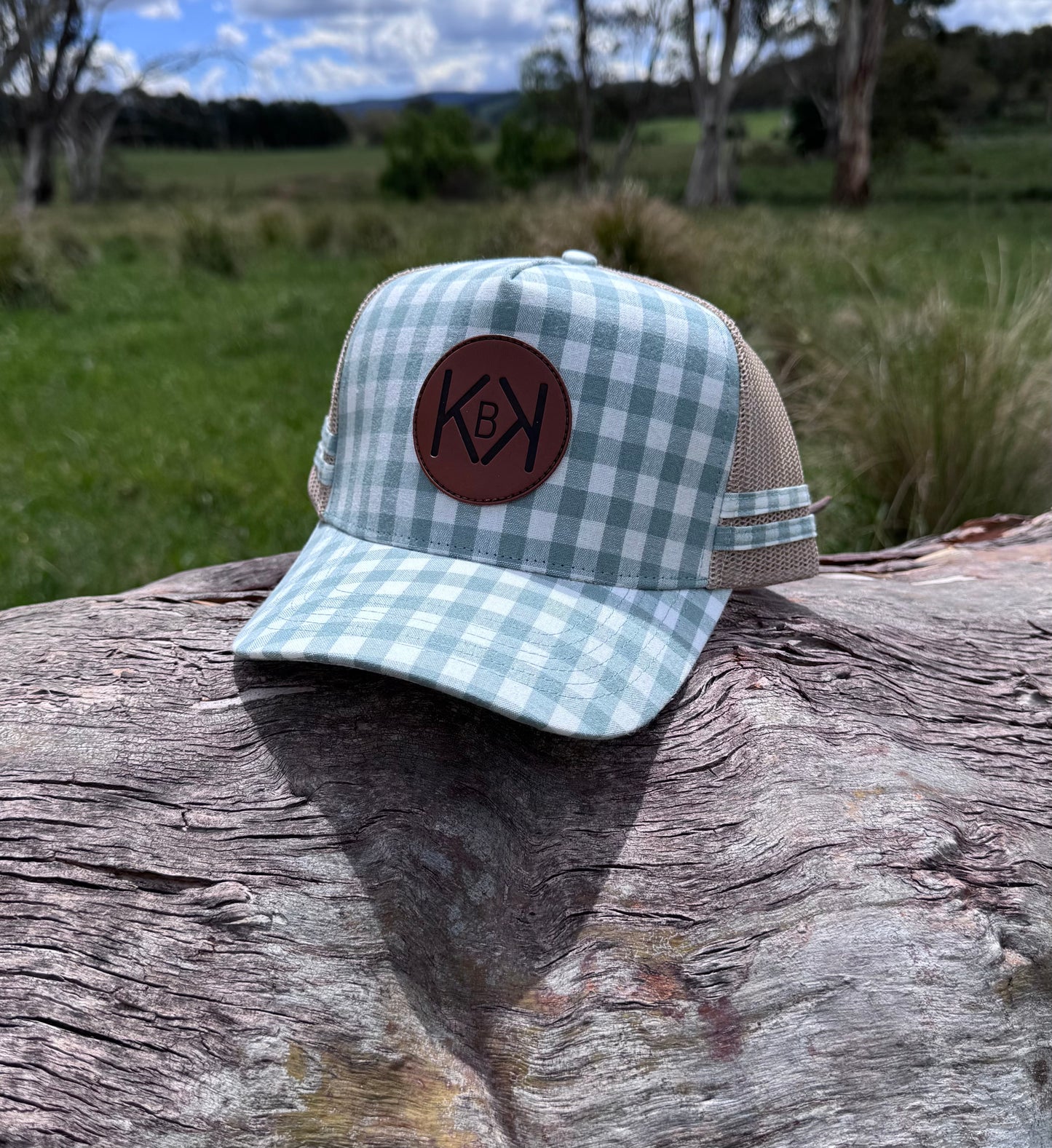 Sage Gingham KBK Cap