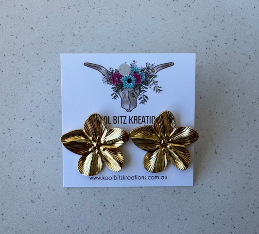 Gold Flower Stud