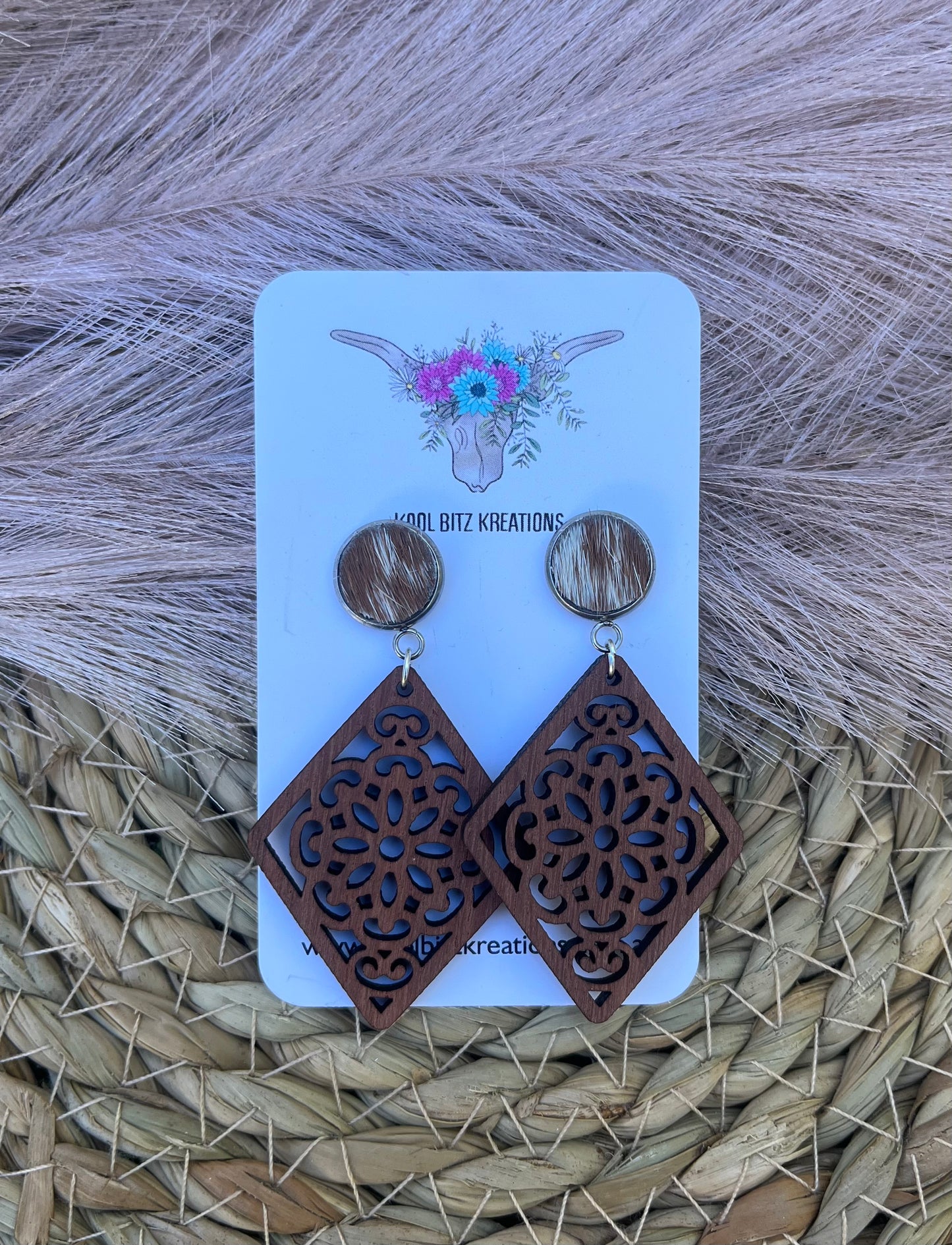 Wooden Statement Earring