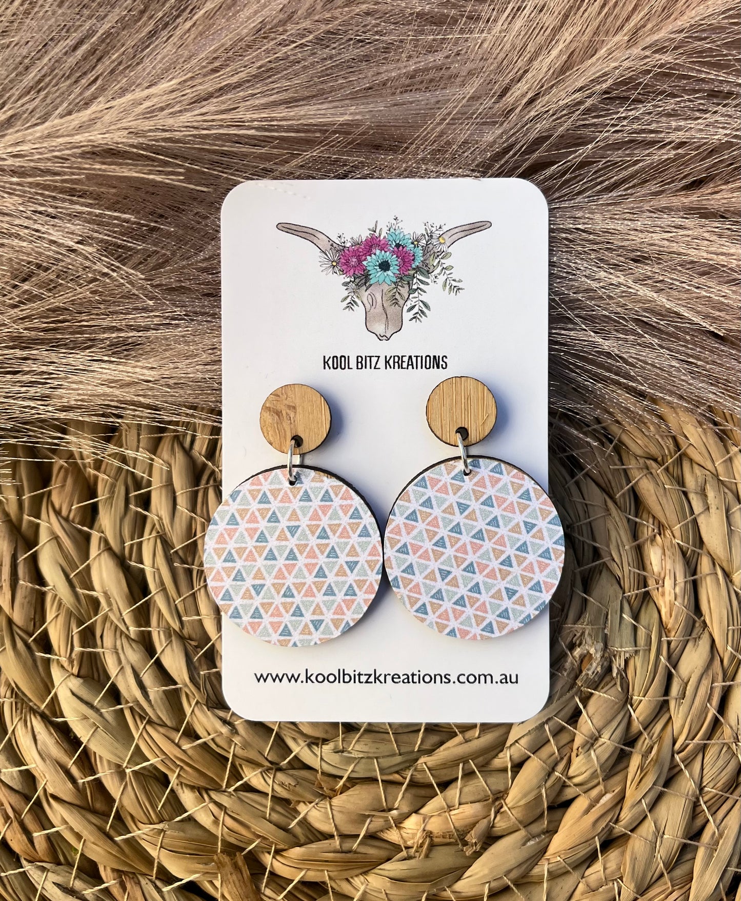 Paper & Wood Statement Earring