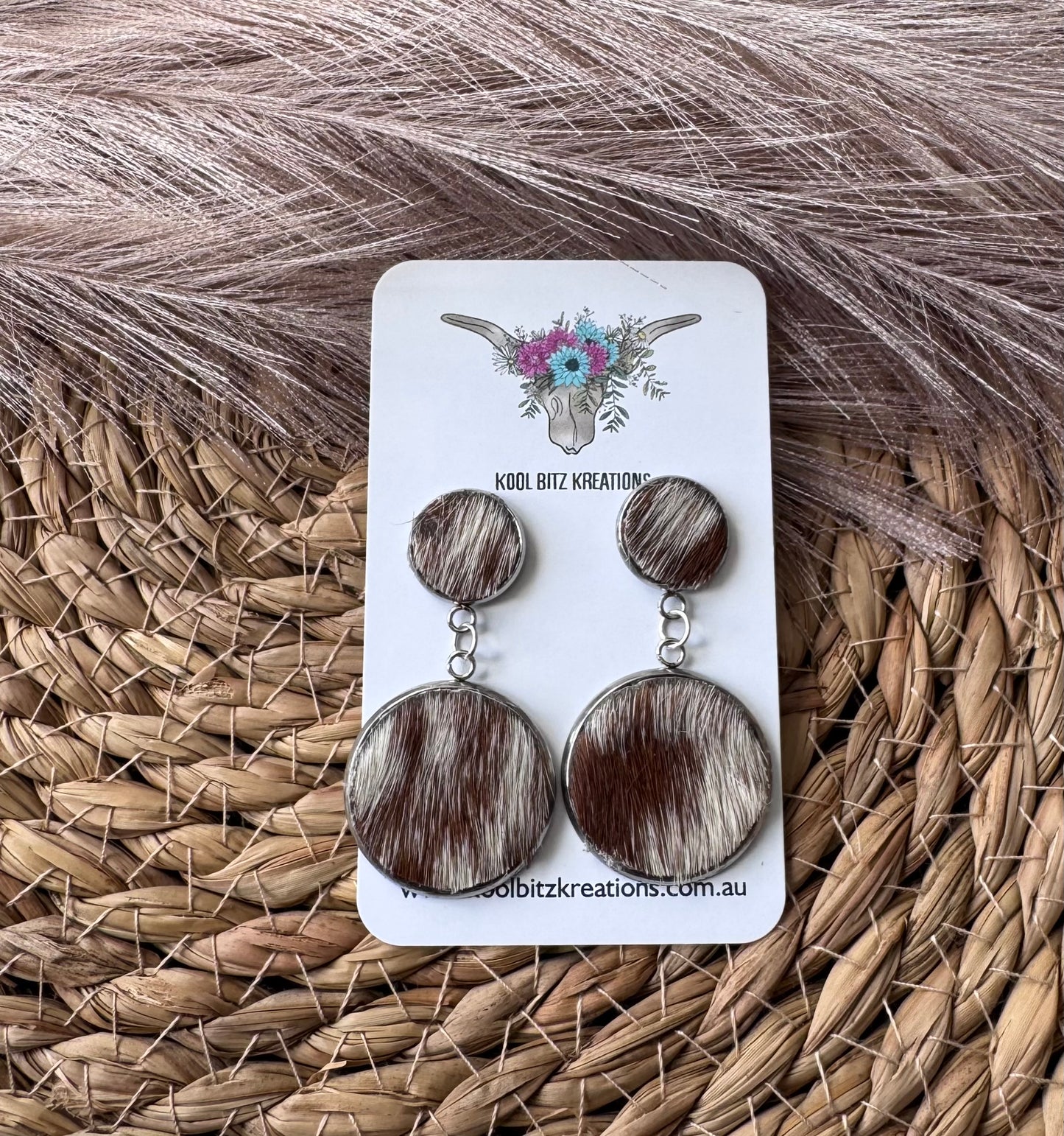 Cowhide Double Dangles