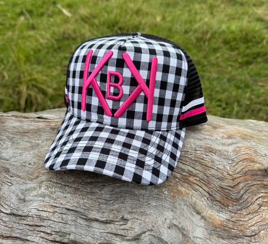 Black Gingham KBK Cap