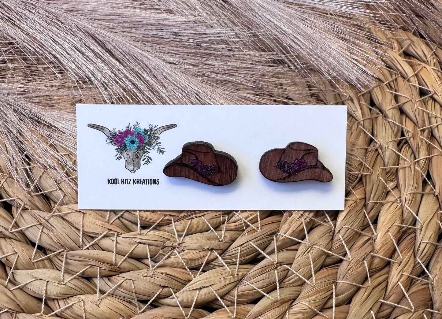 Dark Purple Flower Cowboy Hat Stud