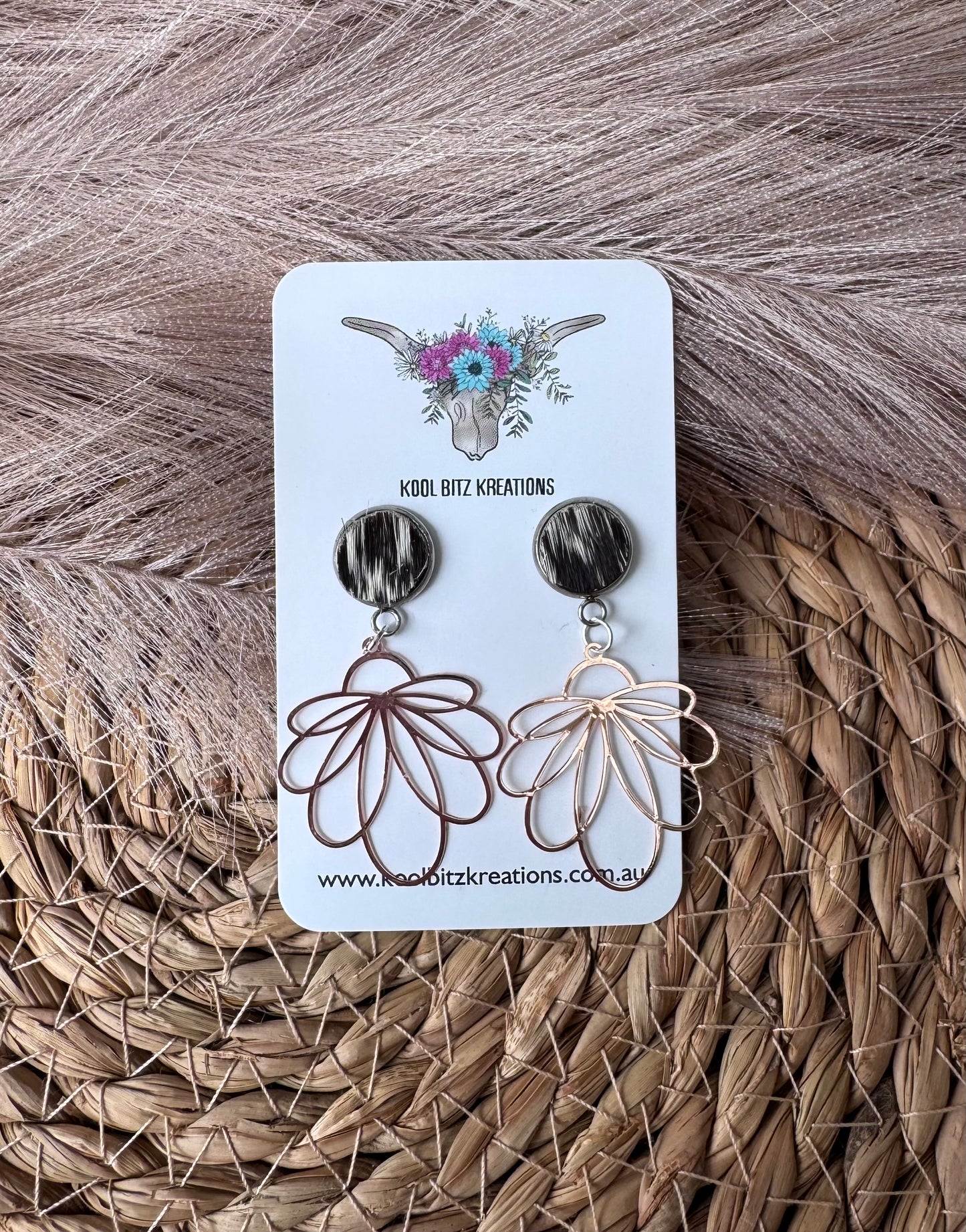 Rose Gold Metal Statement Earring