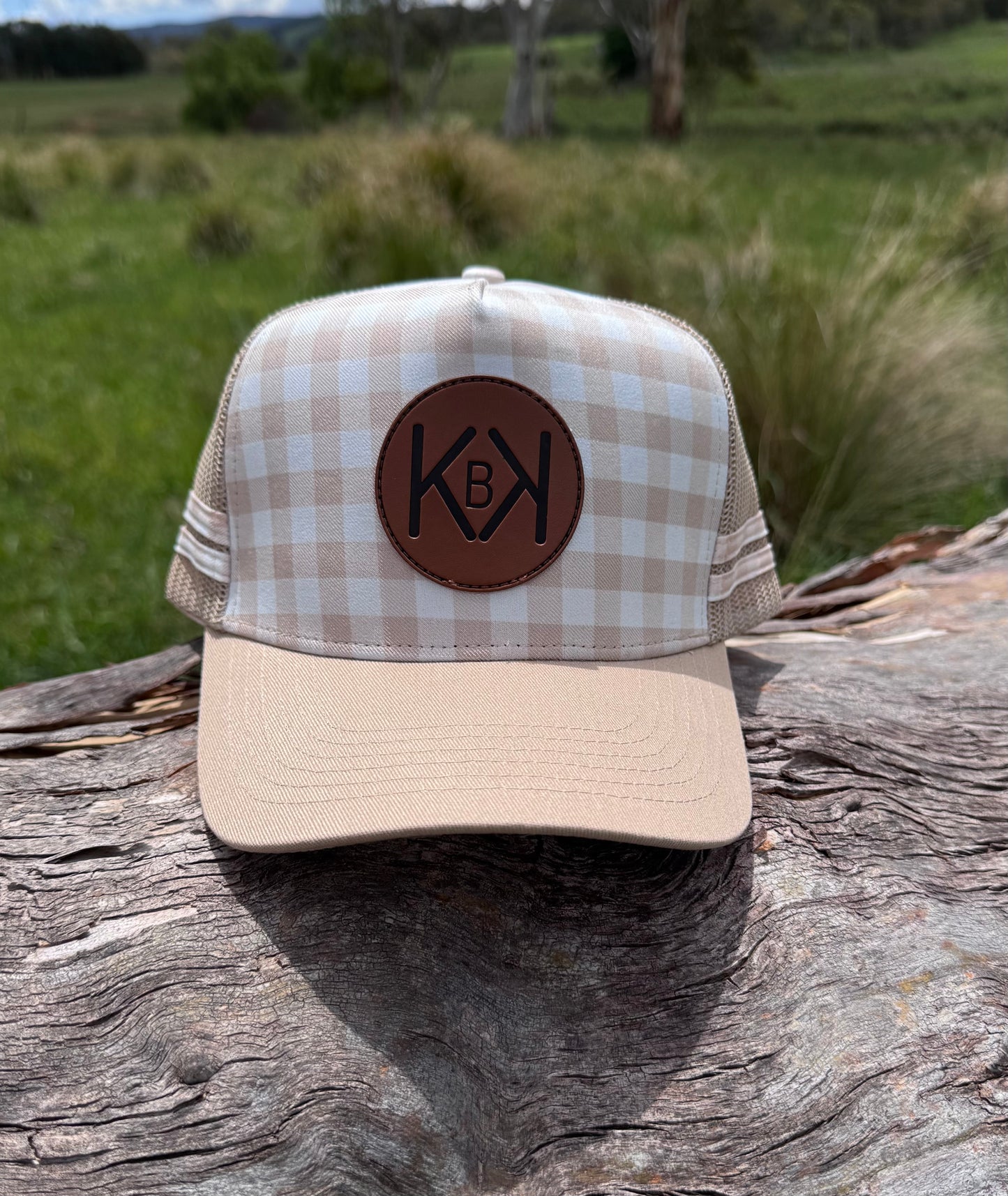 Beige Gingham KBK Cap
