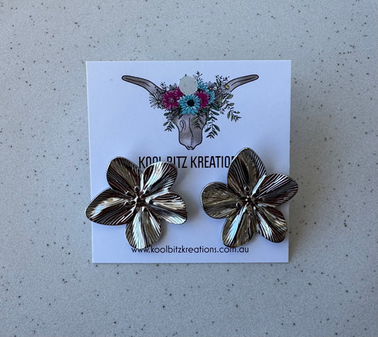 Silver Flower Stud