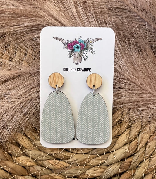 Large Paper & Wood Statement Earring