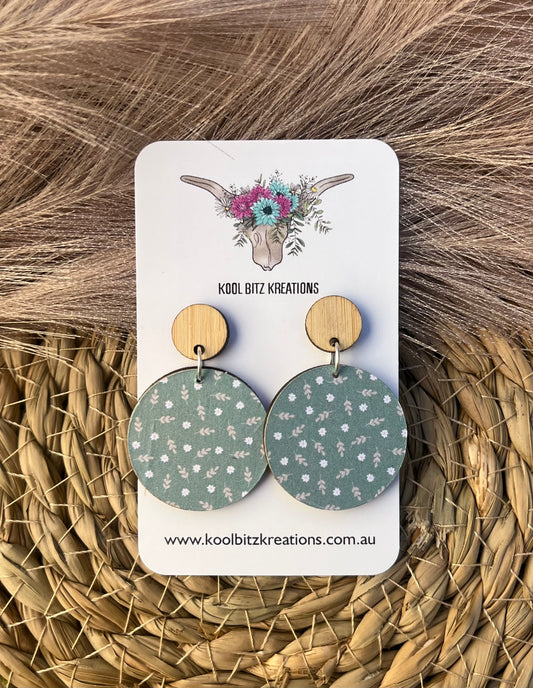 Paper & Wood Statement Earring