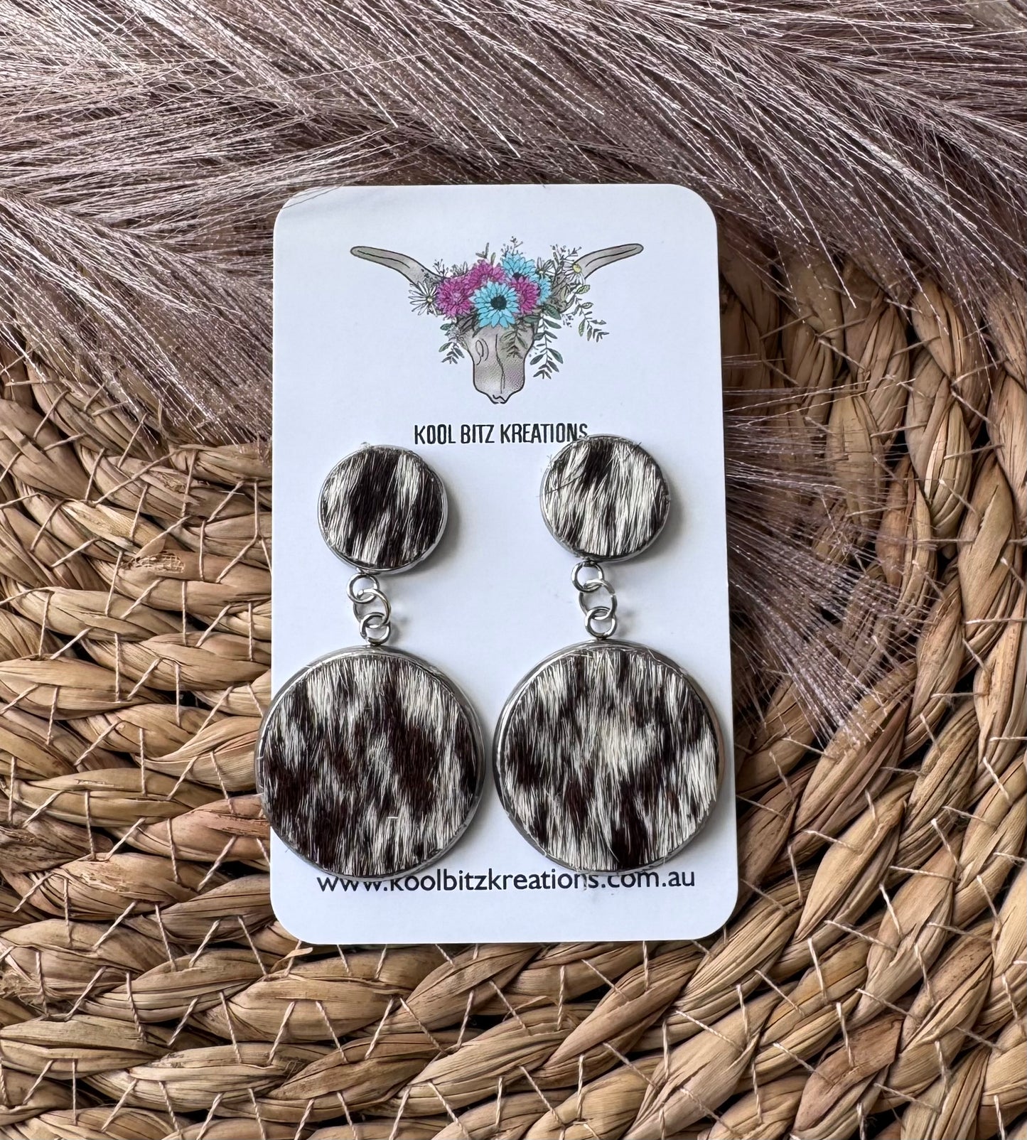 Cowhide Double Dangles
