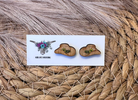 Light Yellow Flower Cowboy Hat Stud