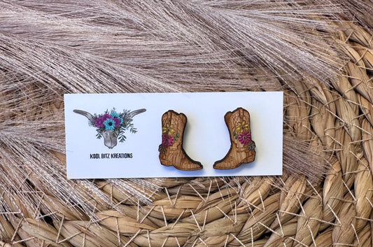 Light Floral Boot Stud