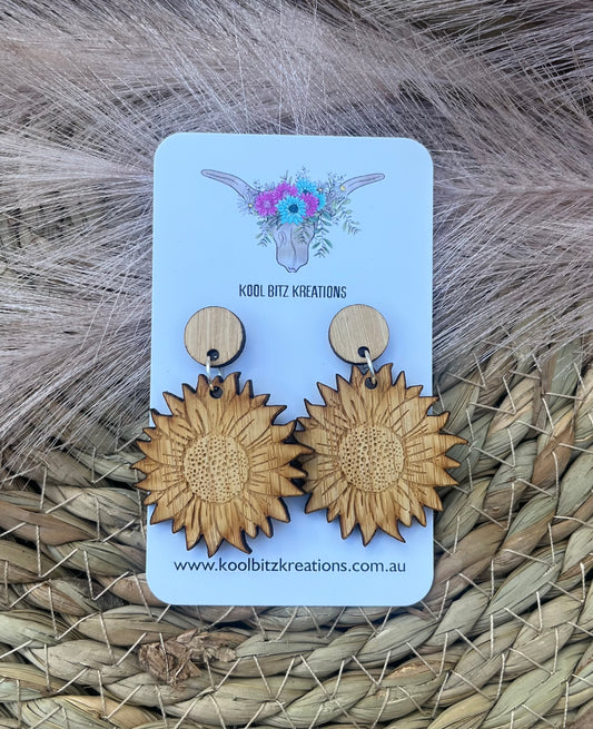 Wooden Statement Earring