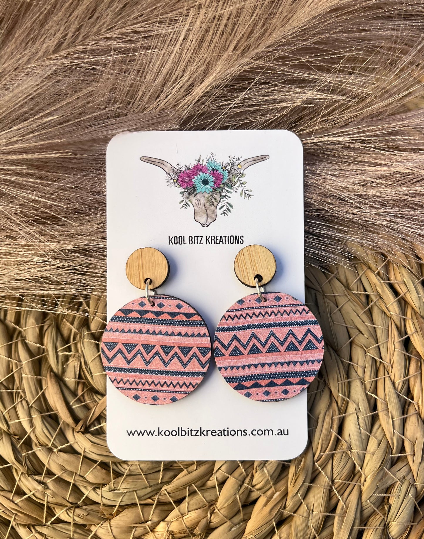 Paper & Wood Statement Earring