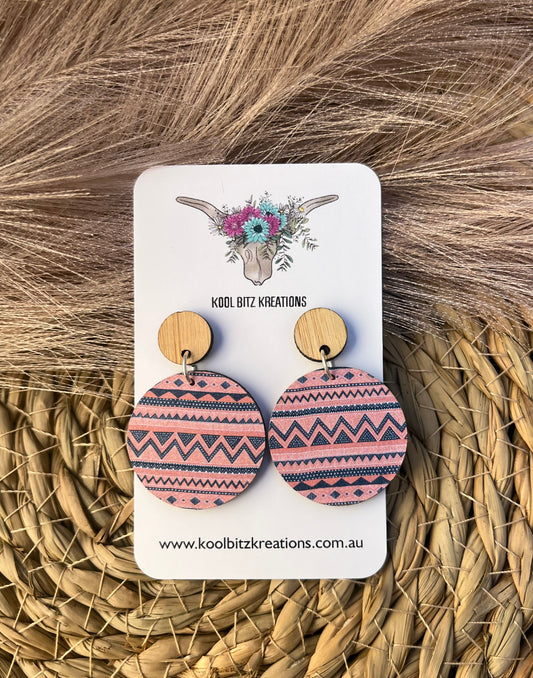 Paper & Wood Statement Earring
