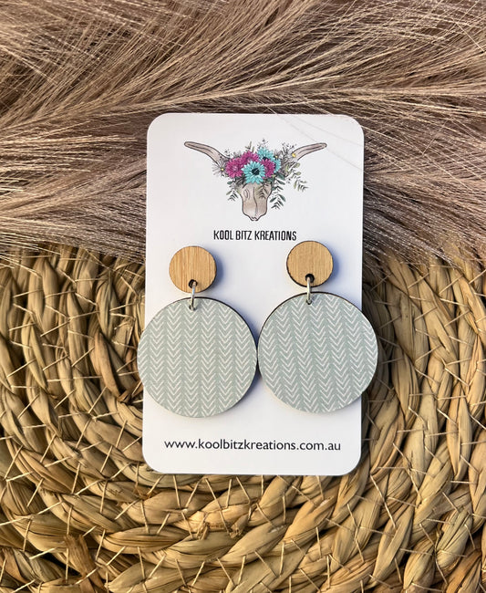 Paper & Wood Statement Earring
