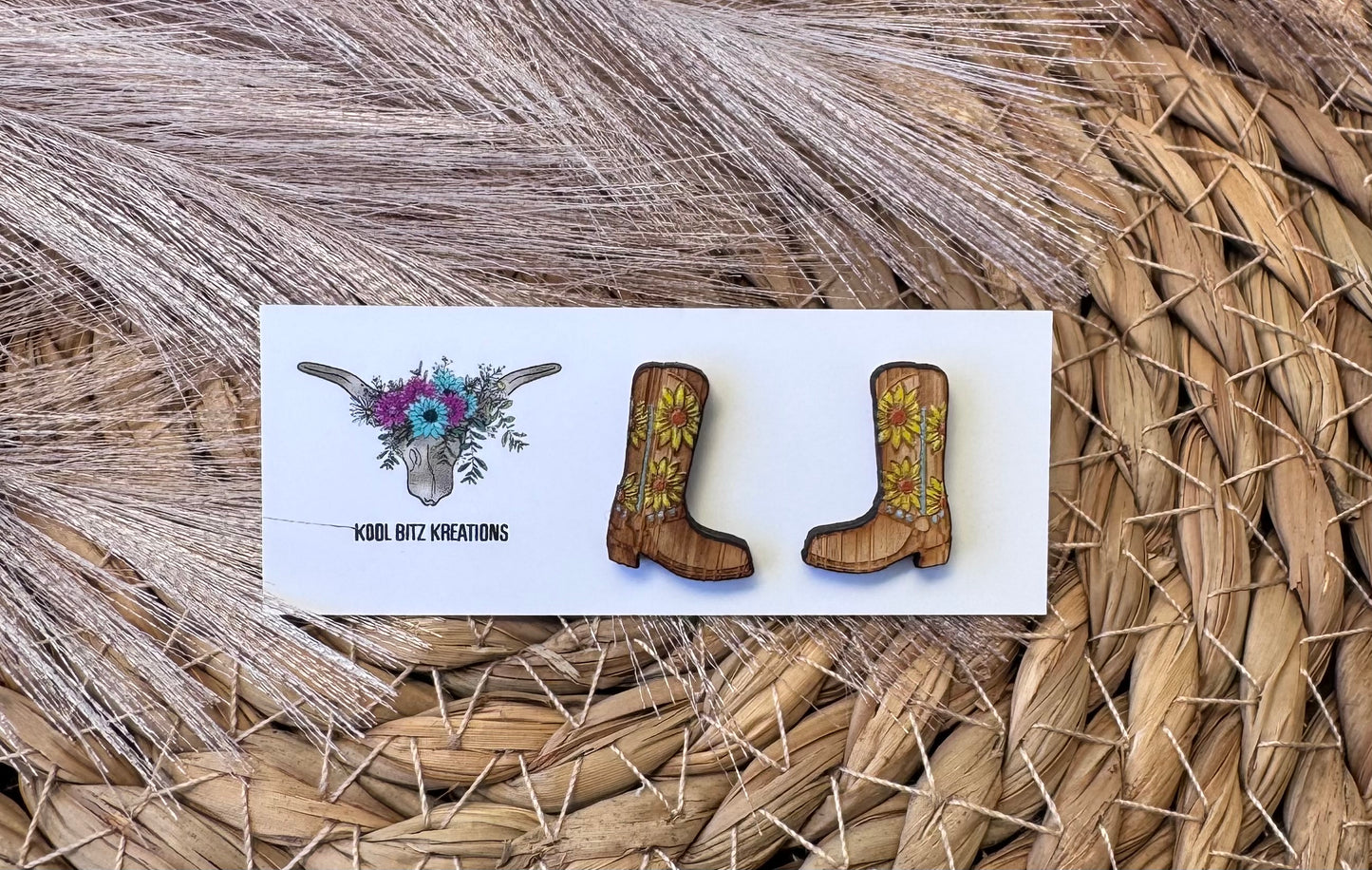 Light Yellow Floral Boot Stud