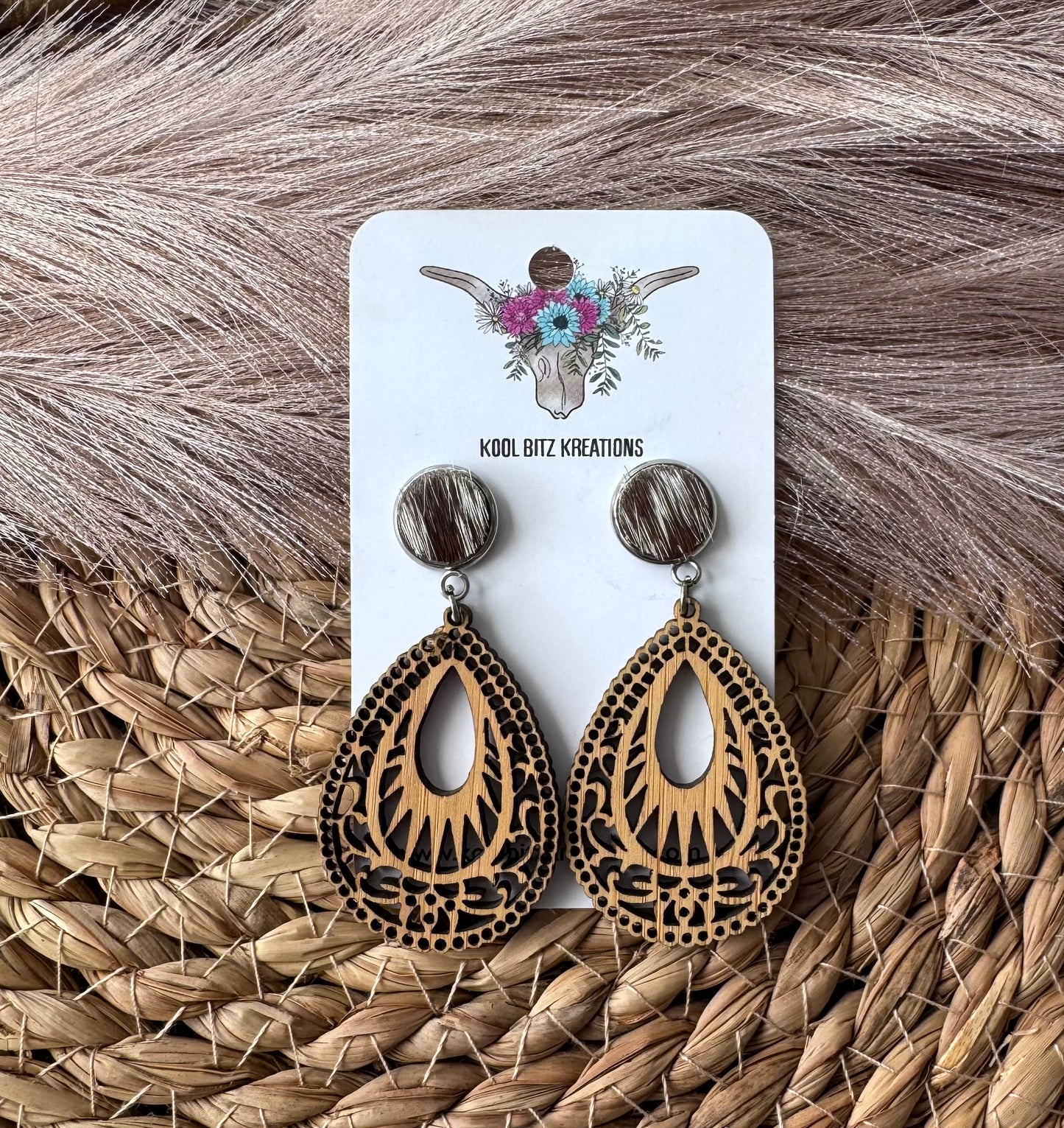 Wooden Statement Earring