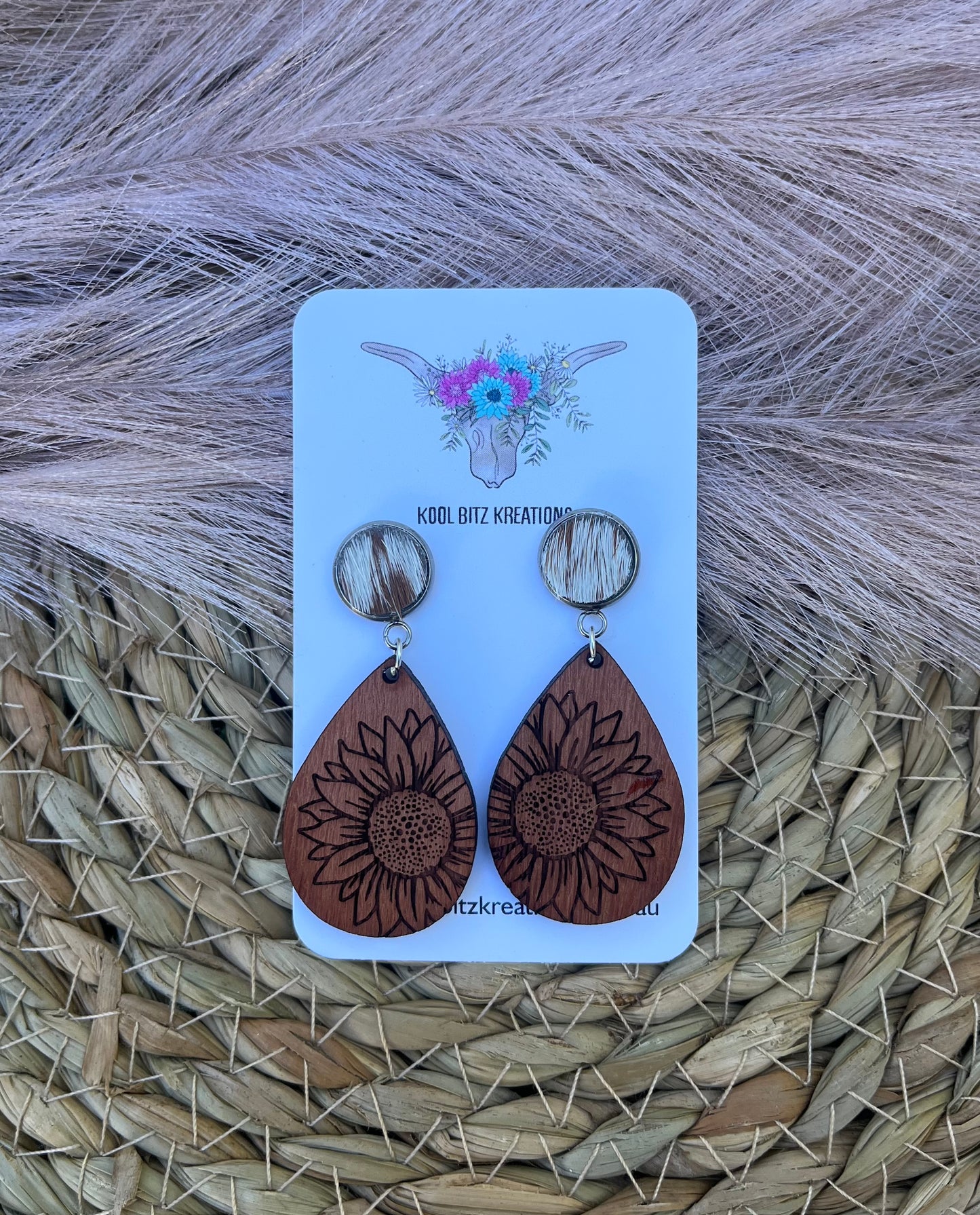 Wooden Statement Earring