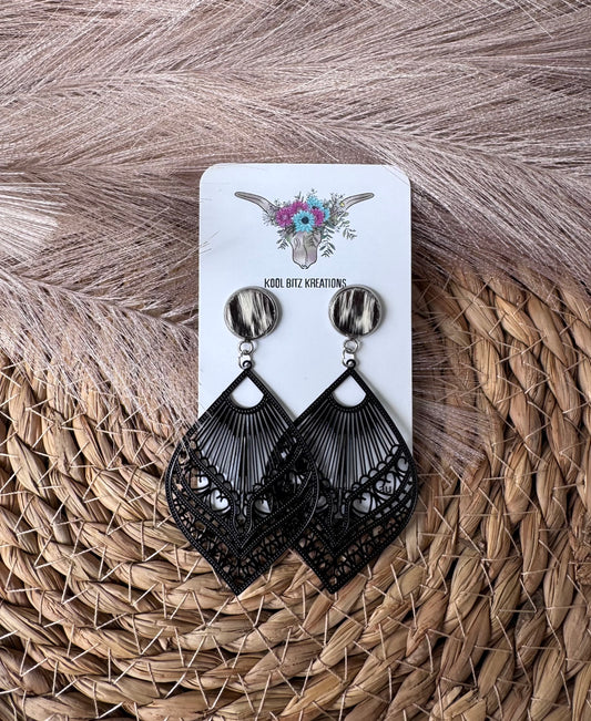 Black Metal Statement Earring