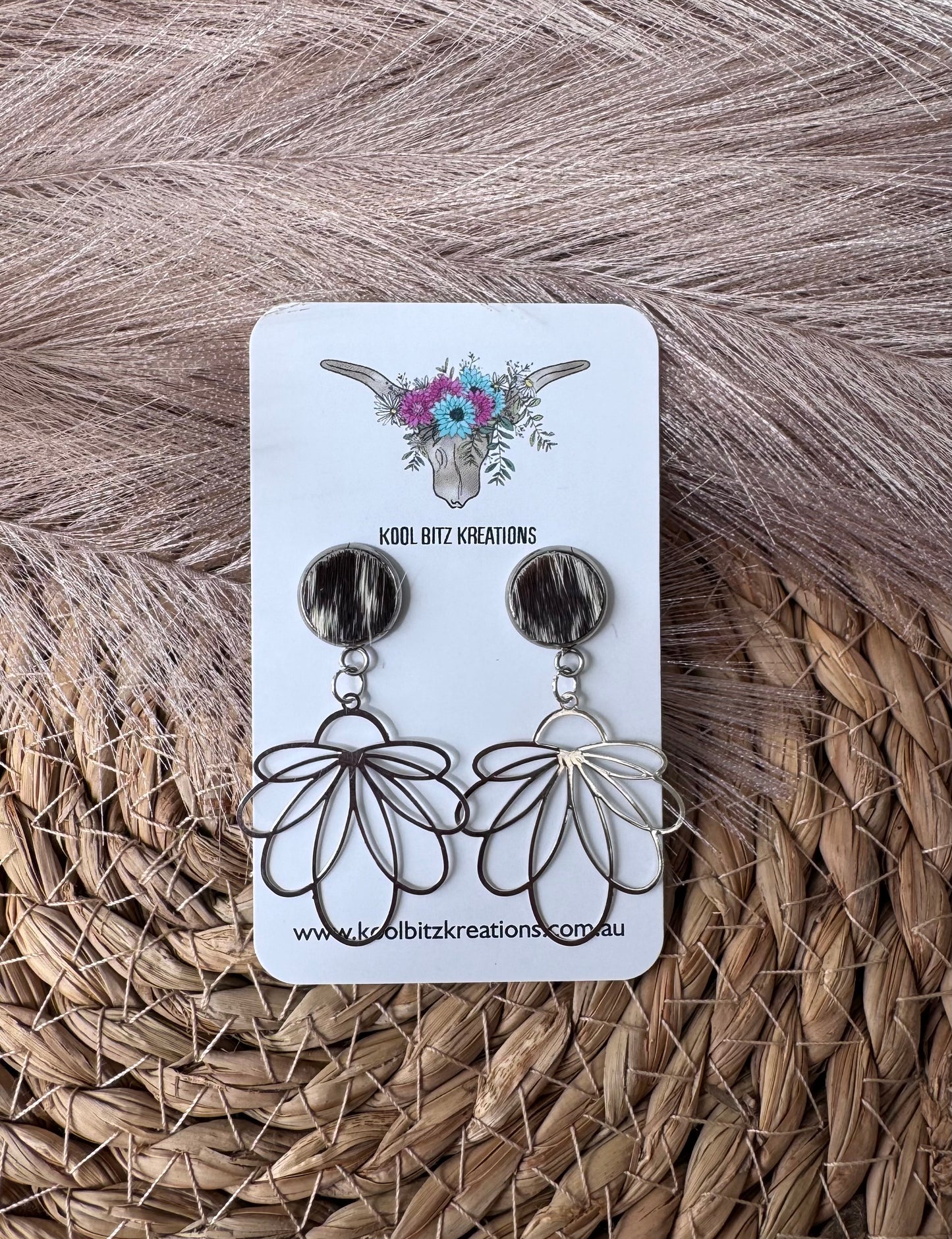 Silver Metal Statement Earring