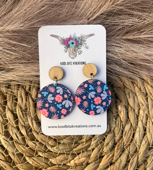 Paper & Wood Statement Earring