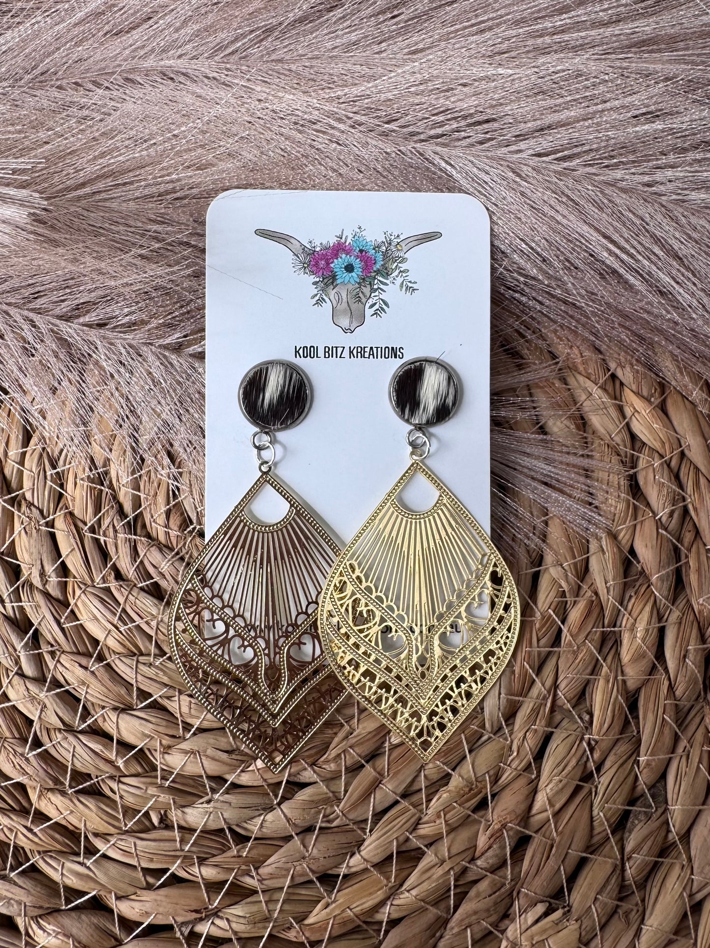 Gold Metal Statement Earring