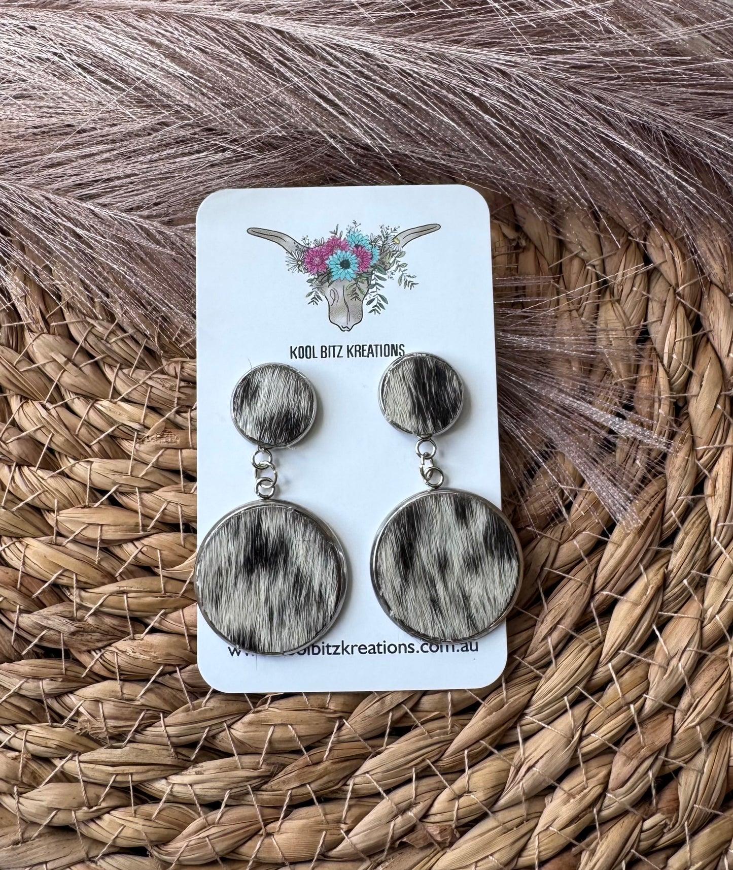 Cowhide Double Dangles