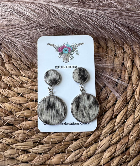 Cowhide Double Dangles