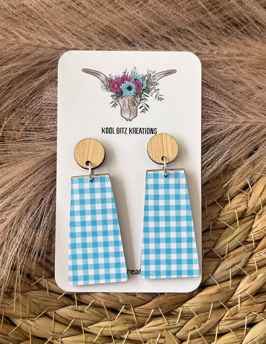 Large Paper & Wood Statement Earring